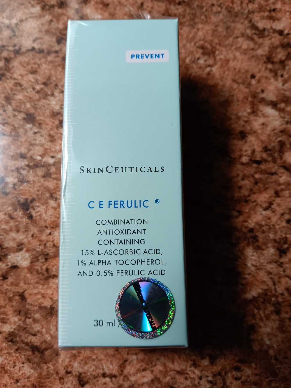 SkinCeuticals C E Ferulic Antioxidant Serum — Mint Green & Blue Accents